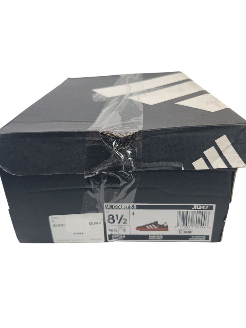 NEW Adidas VL Court 3.0 Women's Sneakers Brown & White Suede Size 8.5 - Picture 7 of 7